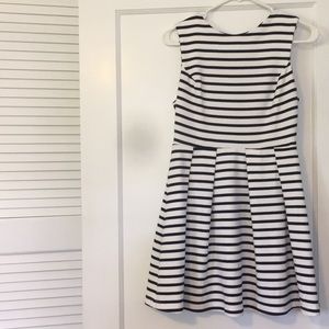 Navy and White Striped Minidress